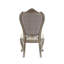 Ensemble de 2 chaises d'appoint Ariadne en velours et finition platine antique