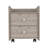 Nightstand 22"H, Two Drawers, Superior Top, Metal Handle, Four Wheels-1422751470