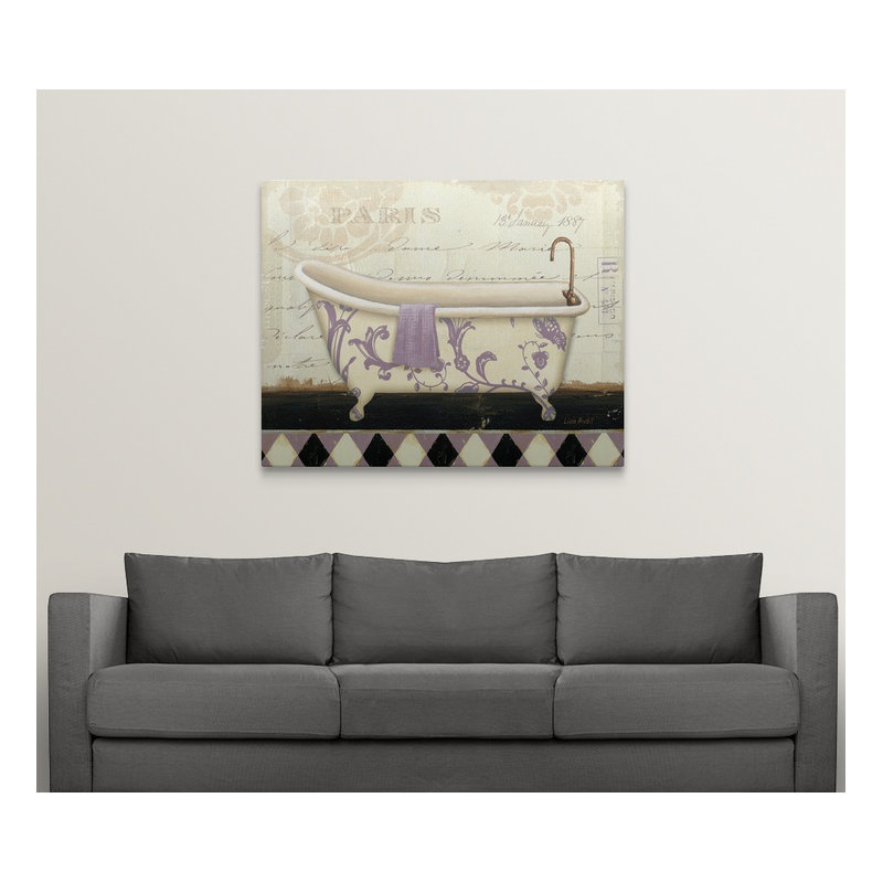 « i » par lisa audit, impression Lavender Marche de Fleurs Bath, H 29 po x l 36 po x P 1,5 po, Toile