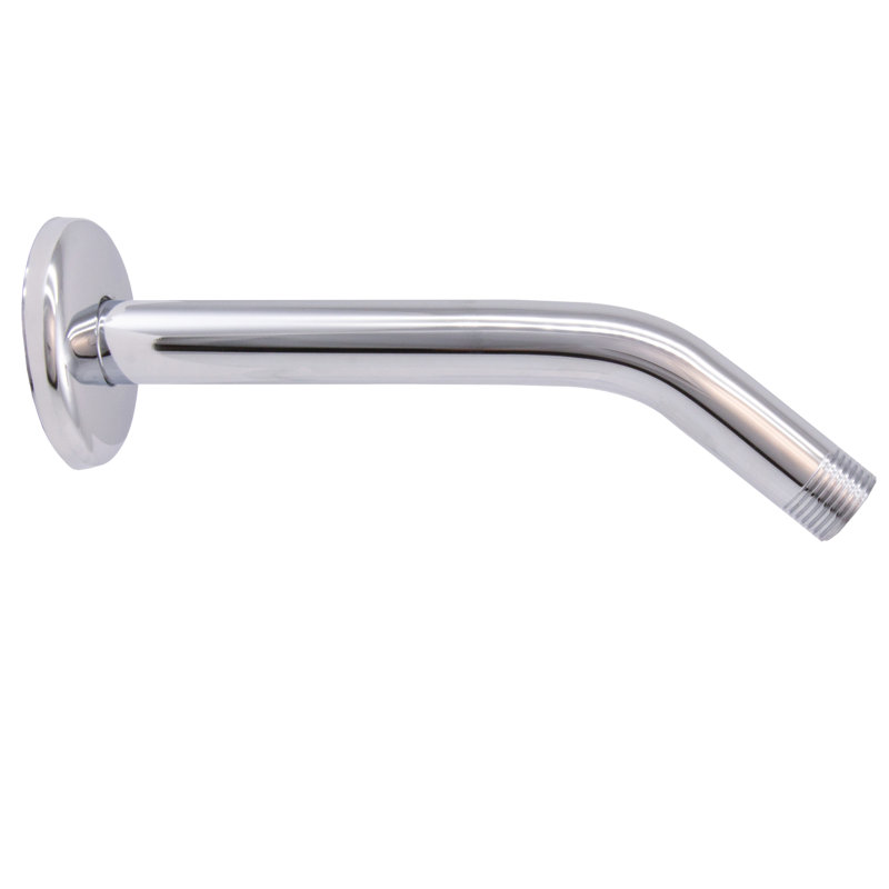 Bras de douche mural 1/2 "IPS x 8" avec bride Sure Grip, Chrome poli