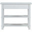 Console avec tiroir et tablettes, option de mobilier blanc antique