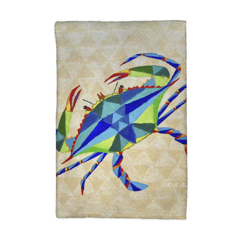 Serviette de cuisine géométrique en crabe