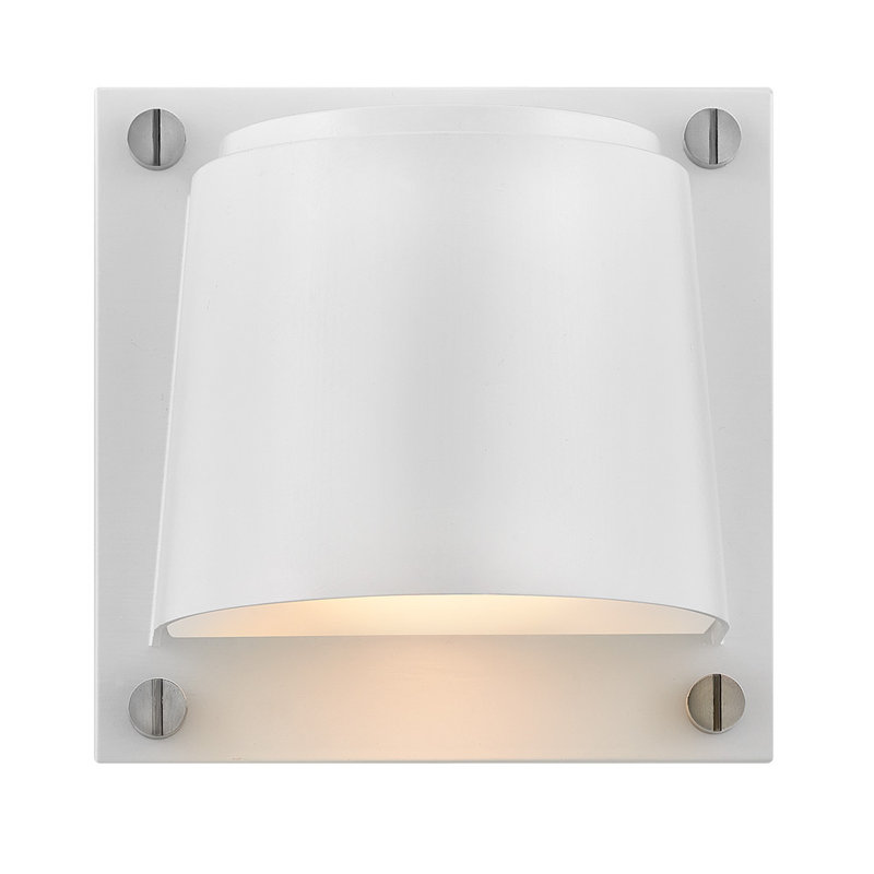 Scout 6.5" Sq. Outdoor Wall Mount Lantern - LED Included, Satin White