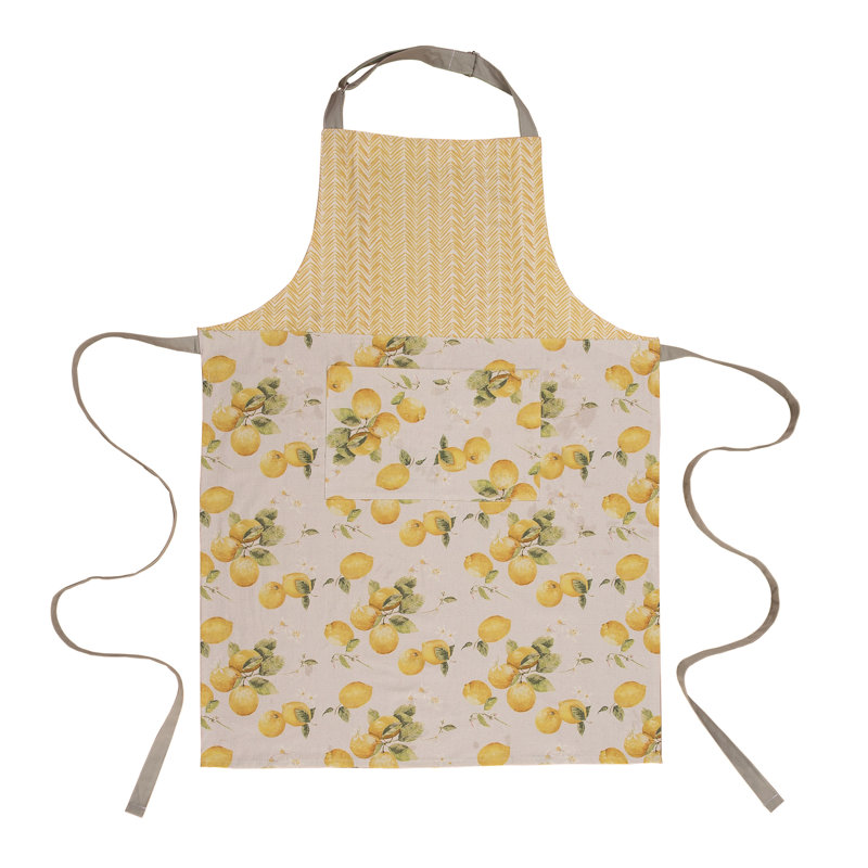 Coton 36 po Tablier réglable jaune citron