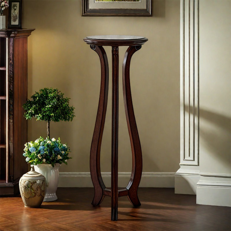 Support à fleurs rétro en bois massif, H 43,31 po x L 15,75 po x P 15,75 po