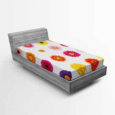 Microfiber Floral Fitted Sheet
