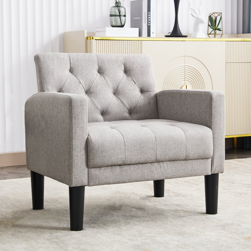 Amista Upholstered Armchair, Light Grey