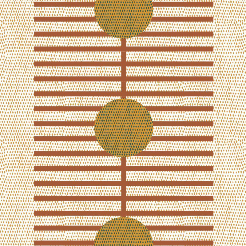 Nomalanga 10' L x 25" W Wallpaper Roll, Self-adhesive, Terracotta