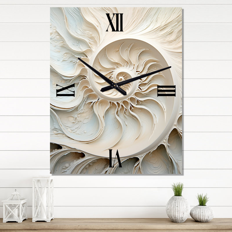Infinity Sea Sheel Spiral - Horloge murale Nautilus, Grand