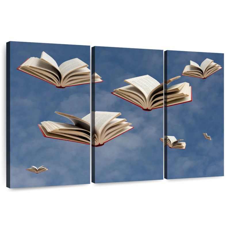 Kelan Levitating Books, 24" H x 38" W
