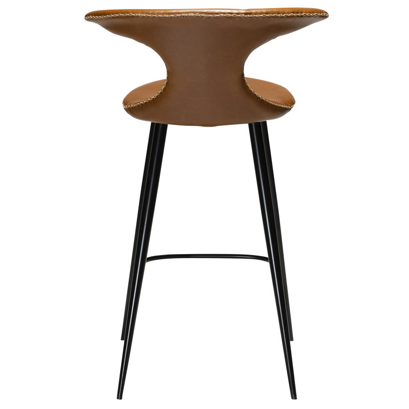 Flair Upholstered Counter Stool with Metal Frame, Light Brown