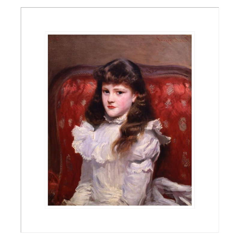«Miss Cara Burch» par John Singer Sargent, impression giclée encadrée, H 20,02 po x l 17,75 po