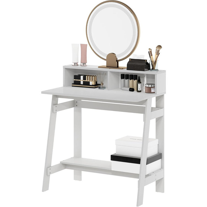Bureau d'ordinateur blanc régulier - table de travail de marque Rame pour le bureau à domicile, le bureau ou les petits espaces