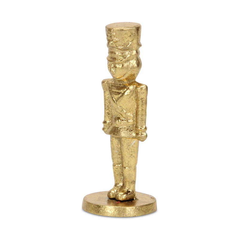 Figurine casse-noisette en fonte Moundridge, H 7 po x l 2,75 po x P 2,75 po, Or