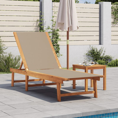 Rosemarie 200cm Long Acacia Single Chaise