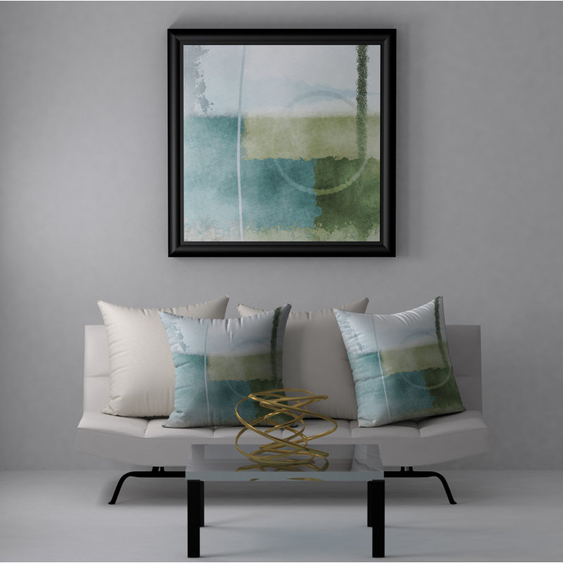 Abstract Reversible Throw Pillow, 18" x 18"