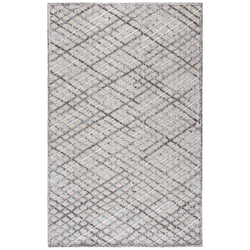Tapis gris touffeté à la main Goodell, Rectangle 4 pi x 6 pi