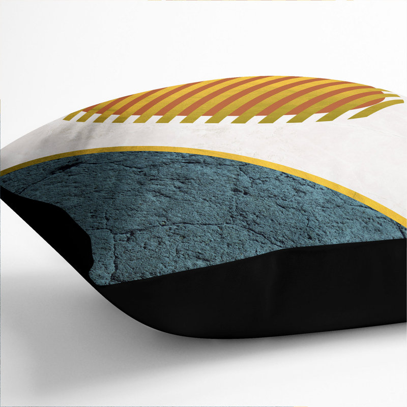 Composition 4 Square Throw Cushion, Black, 55cm H x 55cm W x 20cm D