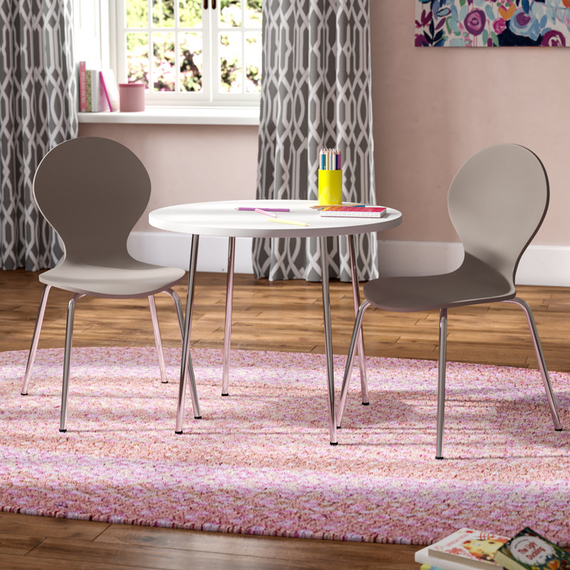 Ensemble de table de jeu et de chaises pour enfants Milsom, Gris