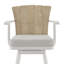Tabouret de comptoir pivotant d'extérieur Aman en aluminium avec bois de teck et coussin gris argent