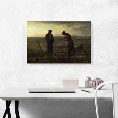 «The Angelus 1859» par Jean-François Millet, reproduction d'art sur toile tendue