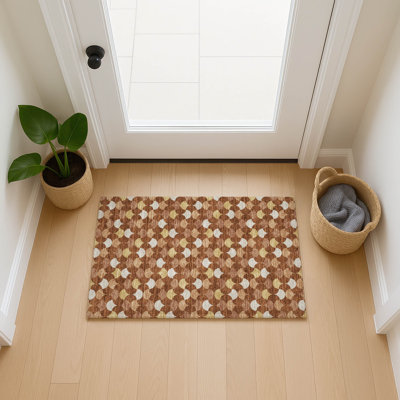Machine Washable Indoor/Outdoor Chantille ACN2568 Geometric Rug