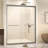 Tempered Glass With Explosion Proof Film,Aluminum Frame Double Sliding Shower Door,Stainless Steel Handle-112539495