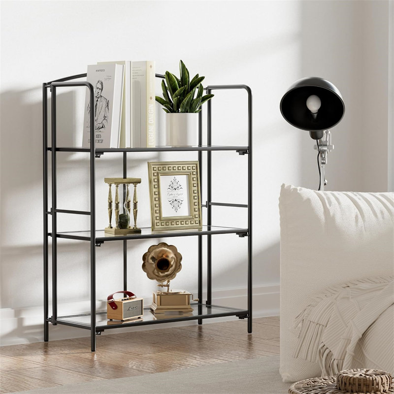 Sylvius Bookcase, Black, (5 Shelves) 65.7"H x 30.9"W x 12.87"D