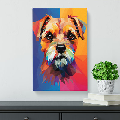 Border Terrier Geometric - No Frame Print