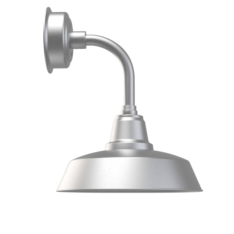 Paulina LED Barn Light, 25.25" H x 14" W x 17.88" D, Galvanized Silver