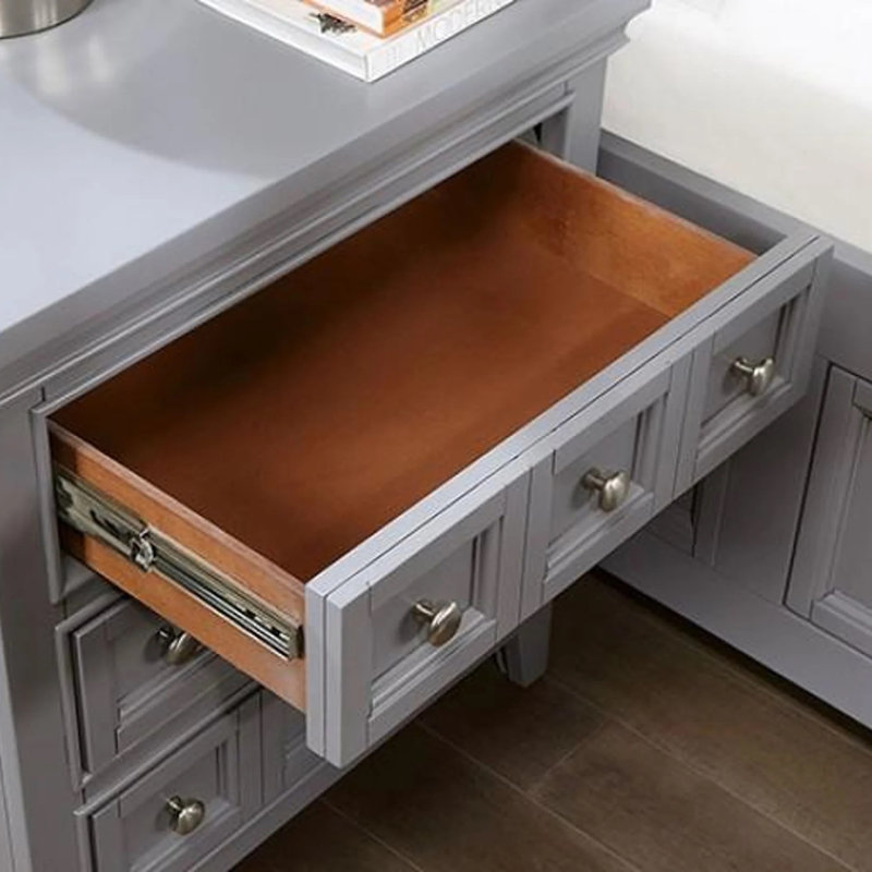 Table de chevet 3 boutons, Grey