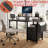 47"Office Desk With Power Outlet,2 Monitor Stands,2 Drawers,Side Pocket,Easy To Assemble,Frame Stability Reversible,Use For Home Desk, Computer Desk, Game Table-592846586