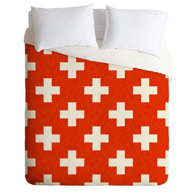 Housse de couette simple Holli Zollinger Vermillion Plus, Housse de couette pour grand lit