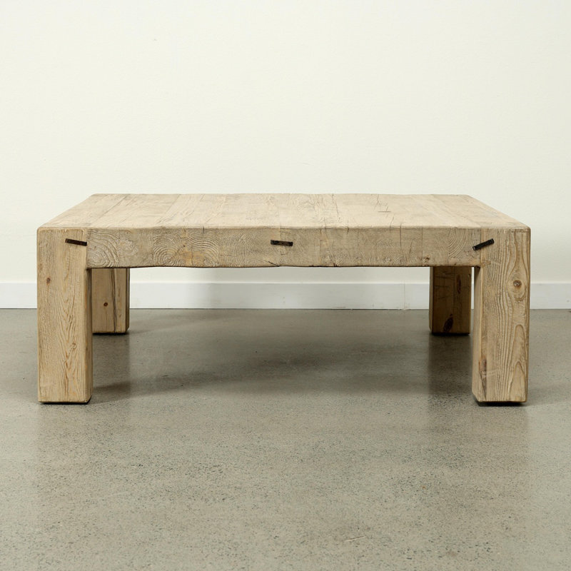 Table basse carrée Ravello, H 17,7 po x l 43,3 po x P 43,3 po