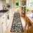 Hallway Runner Rug Washable: Extra Long Floral Scalloped Carpet Runner Non Slip Boho Rug Runner for Indoor Entryway Stain Resistant Rug Runners for Living Room (Black)-691794608-678585213