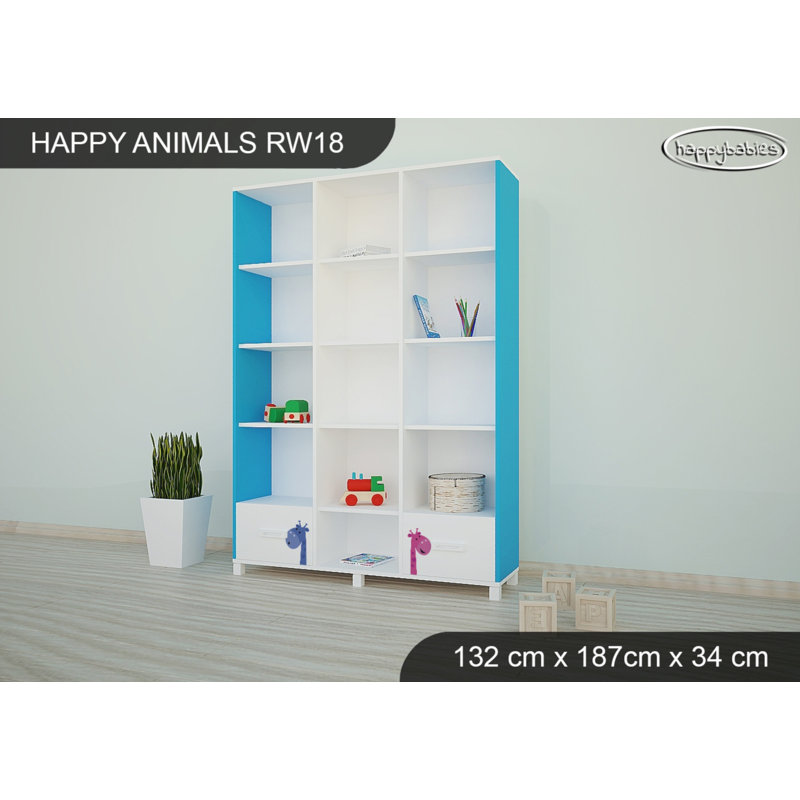 187cm H X 132cm W Kids Bookcase, Blue