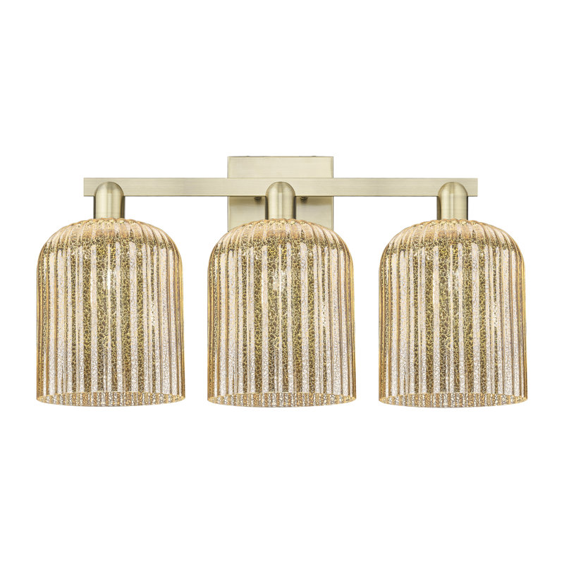 Bridal Veil 3 - Light Vanity Light, Blue / Oil Rubbed Bronze
