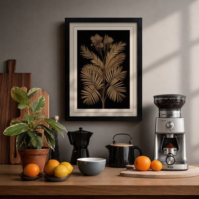 Gilded Study Botanical - Framed Print