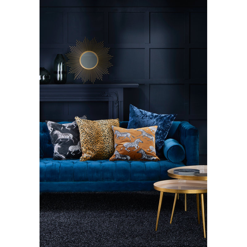 Samuel Square Cushion, 45 cm x 45 cm, Brown, Polyester
