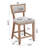 26.5" Counter Stools Set Of 2,Upholstered Counter Height Bar Stools With Comfy Back,Solid Rubber Wood Frame,Backrest, Footrest,Armless Barstools For Home Bar,Kitchen Counter-1604721565