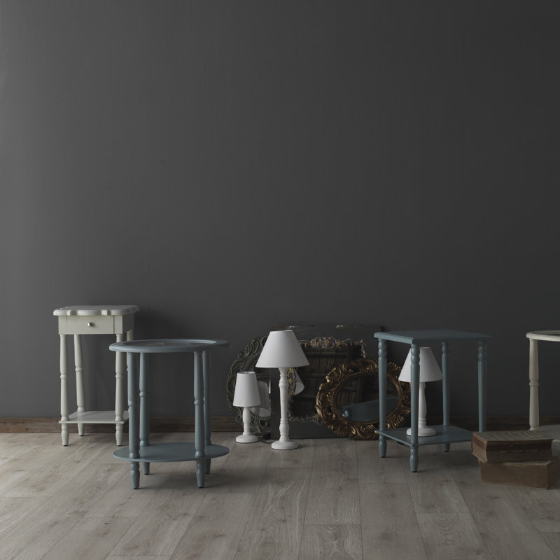 Aymen Glass Top End Table
