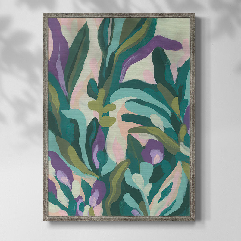 Jungle Wave II, reproduction encadrée - bois massif, H 11 po x l 9 po