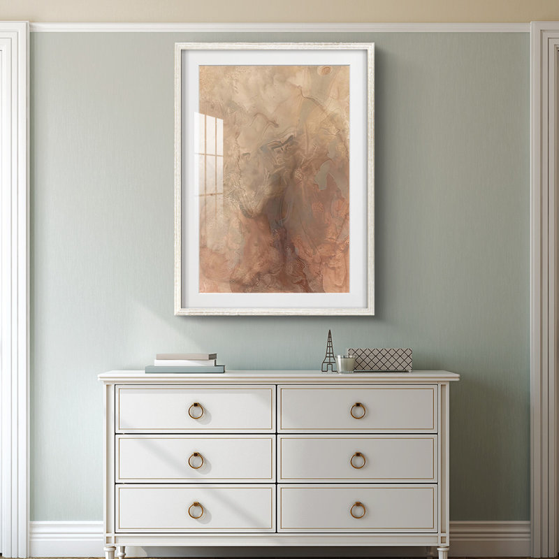 Marble Ground I -Framed Print, 28.5" H x 20.5" W, White