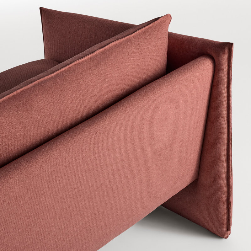 Softmore Sofa, 34" H x 96" W x 40" D, Maharam Mode in Carmelized Polyester