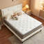 Matelas hybride mi-moelleux 12 po avec dessus à motif de feuilles - mousse viscoélastique gélifiée et ressorts ensachés-1029273077-865597829