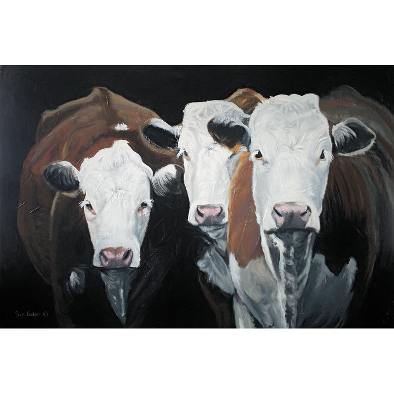 Hereford Gathering 2884749, H 24 po x l 36 po, No, Cadre flottant doré