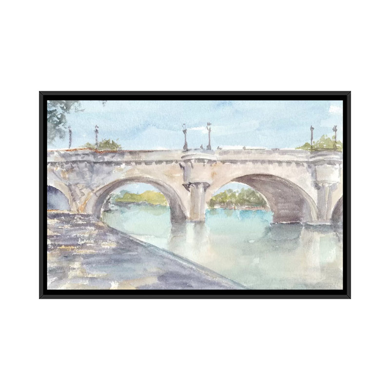 «French Bridge Study II» par Ethan Harper, reproduction d'art sur toile, Pas de tapis, H 32 po x l 48 po x 1,5 po