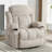 Swinging Recliner Massage Heated Sofa, With USB And 2 Cup Holders In Side Pockets-456702955