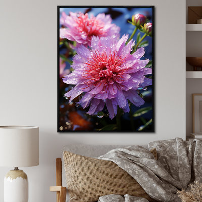 «Pink Mums Elegance In Forest II - Mums», art mural