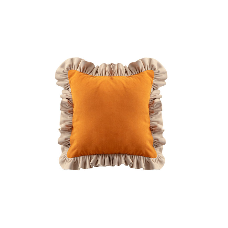 Housse de coussin, Orange/beige